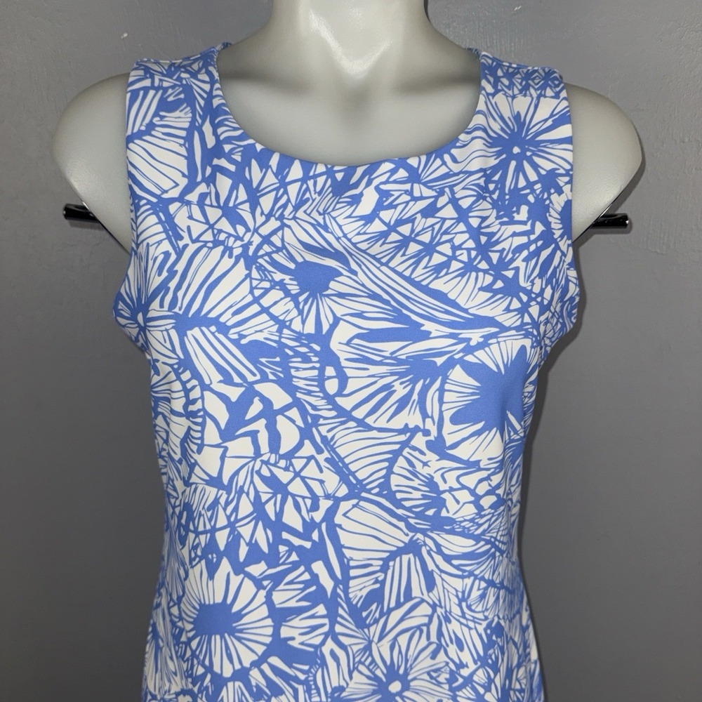 Jude Connally Sleeveless Shift Dress Women's M Blue White Floral